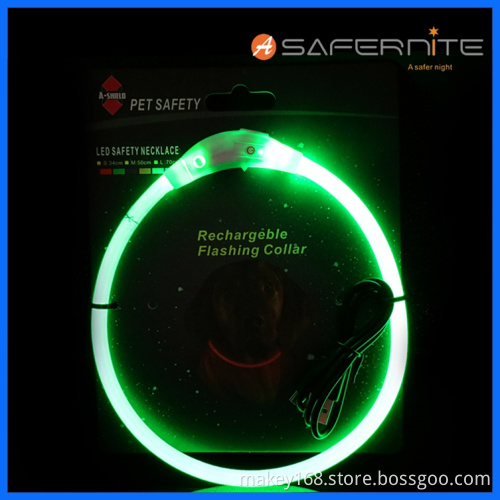 Usb Rechargeable Glow Pets Dog Collar With Led Lights